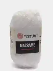 Белый пряжа YarnArt Macrame, шнур полиэфирный для вязания и макраме, полиэстер, 90 г, 130 м, 2мм