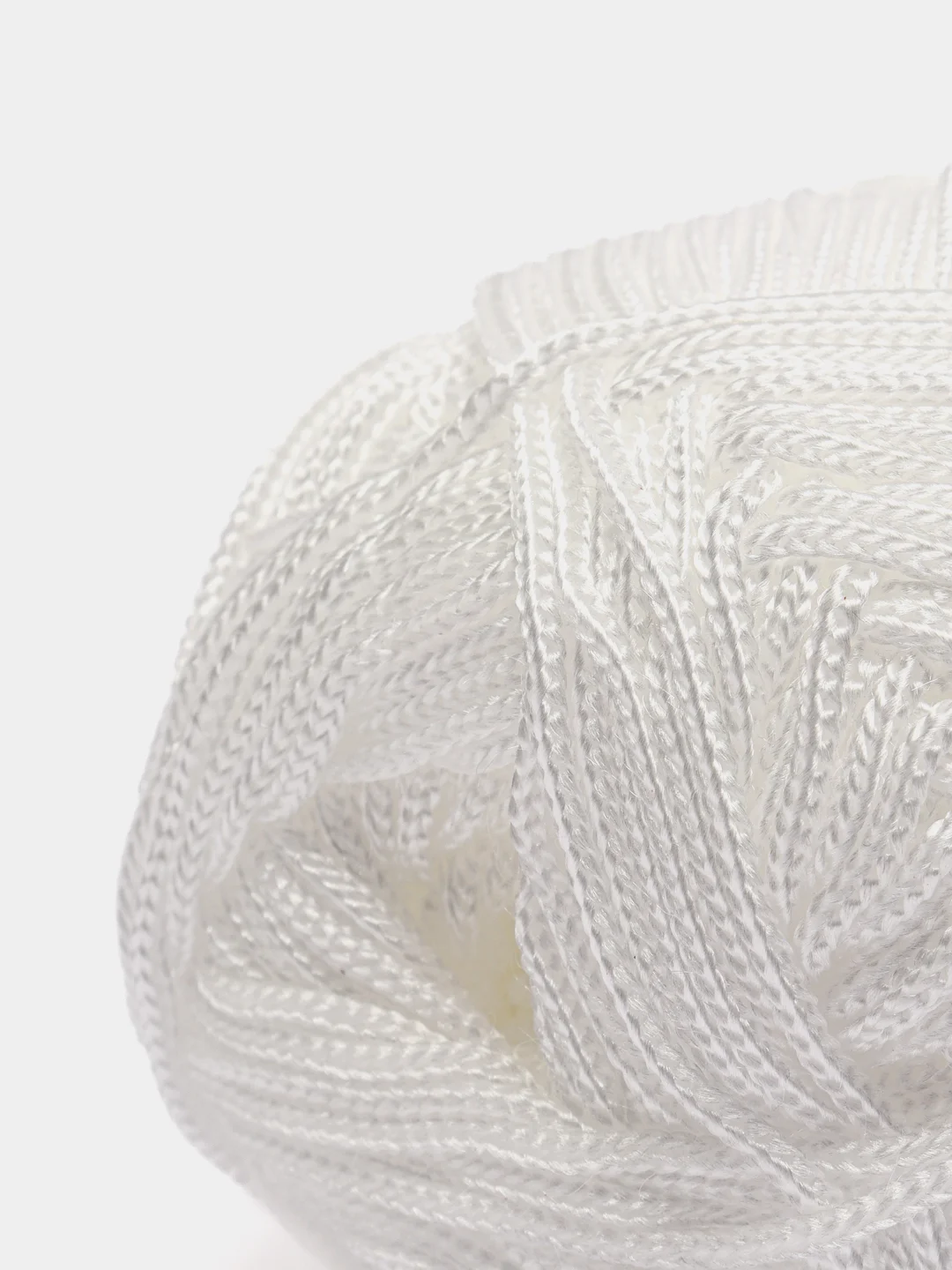 Белый пряжа YarnArt Macrame, шнур полиэфирный для вязания и макраме, полиэстер, 90 г, 130 м, 2мм