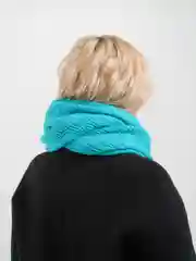 Лазурный капор женский "Алексия", вязаный шарф, платок, шапка