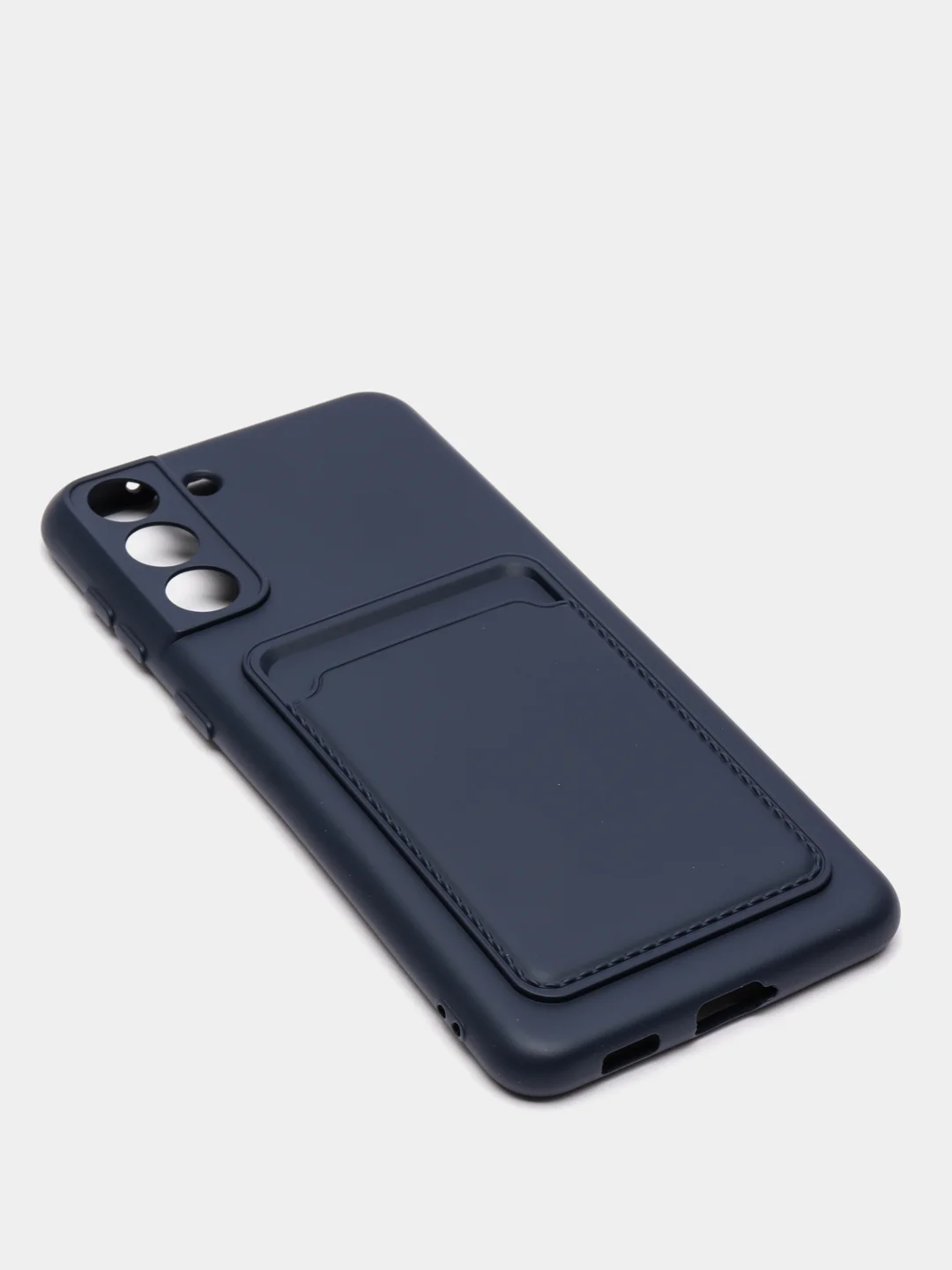 Темно-синий чехол c карманом для карт для Xiaomi Redmi Note 9S, Note 9, Samsung A51, A12, S21, S21+