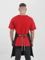 Белый фартук мужской, кухонный, с вышивкой