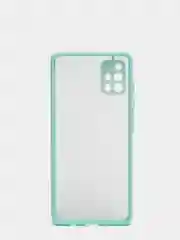 Бирюзовый чехол противоударный, матовый, с защитой камеры для Samsung A51