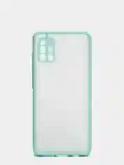 Бирюзовый чехол противоударный, матовый, с защитой камеры для Samsung A51