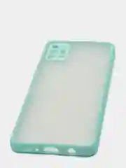 Бирюзовый чехол противоударный, матовый, с защитой камеры для Samsung A51