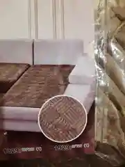Покрывало-сидушка на диван, комплект из 3-х предметов, цвет капучино