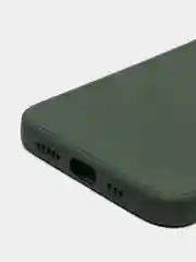Тёмно-зелёный чехол на айфон (iPhone) 13 / 13 Pro / 13 Pro Max силиконовый про макс