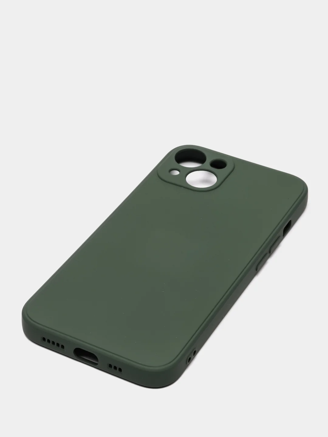 Тёмно-зелёный чехол на айфон (iPhone) 13 / 13 Pro / 13 Pro Max силиконовый про макс