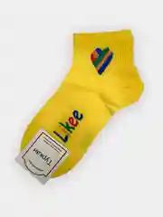 Короткие цветные носки с принтом Like унисекс, хлопок