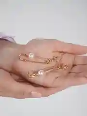 Голубой серьги женские, классические