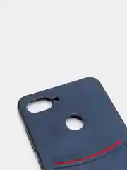 Синий чехол Xiaomi из эко кожи на модели Mi 8 Mi 8 Lite Mi 10 Mi 10 Lite Mi 6X Mi A2