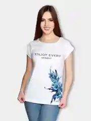 Белый футболка женская "Enjoy"