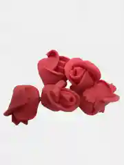 Красный бутоны роз из фоамирана 2 см
