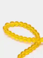 Желтый бусины круглые стеклянные