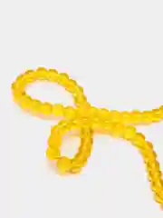 Желтый бусины круглые стеклянные