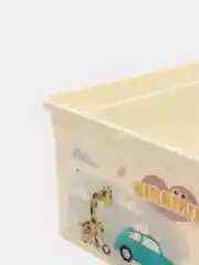 Кремовый вместительная коробка "Giraffix" с крышкой