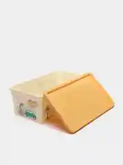 Кремовый вместительная коробка "Giraffix" с крышкой