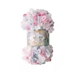 Конфетный пряжа Alize puffy петельки большие, 100% микрополиэстр, 100 гр 9,5 м
