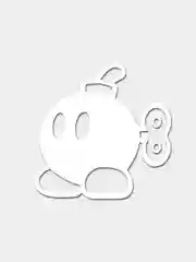 Белый виниловая наклейка Марио бомба "Bob - omb"