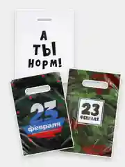 Бордовый пакет полиэтиленовый с вырубной ручкой,8 марта,23 февраля 20 х 30 см,3 или 5 штук в наборе