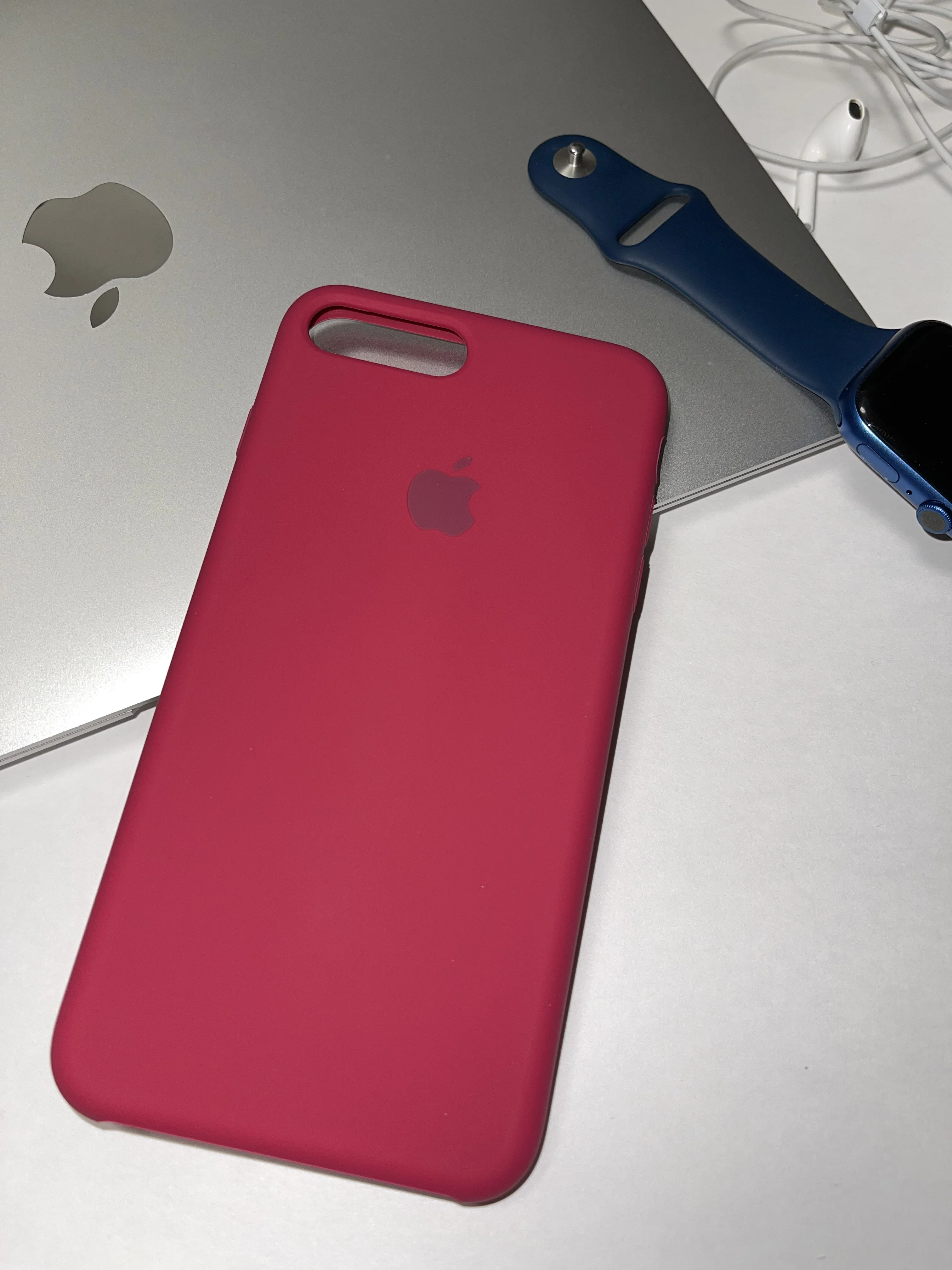 Коралловый силиконовый чехол для iPhone 7/8 Plus