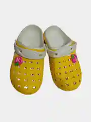Желтый сланцы-сабо женские