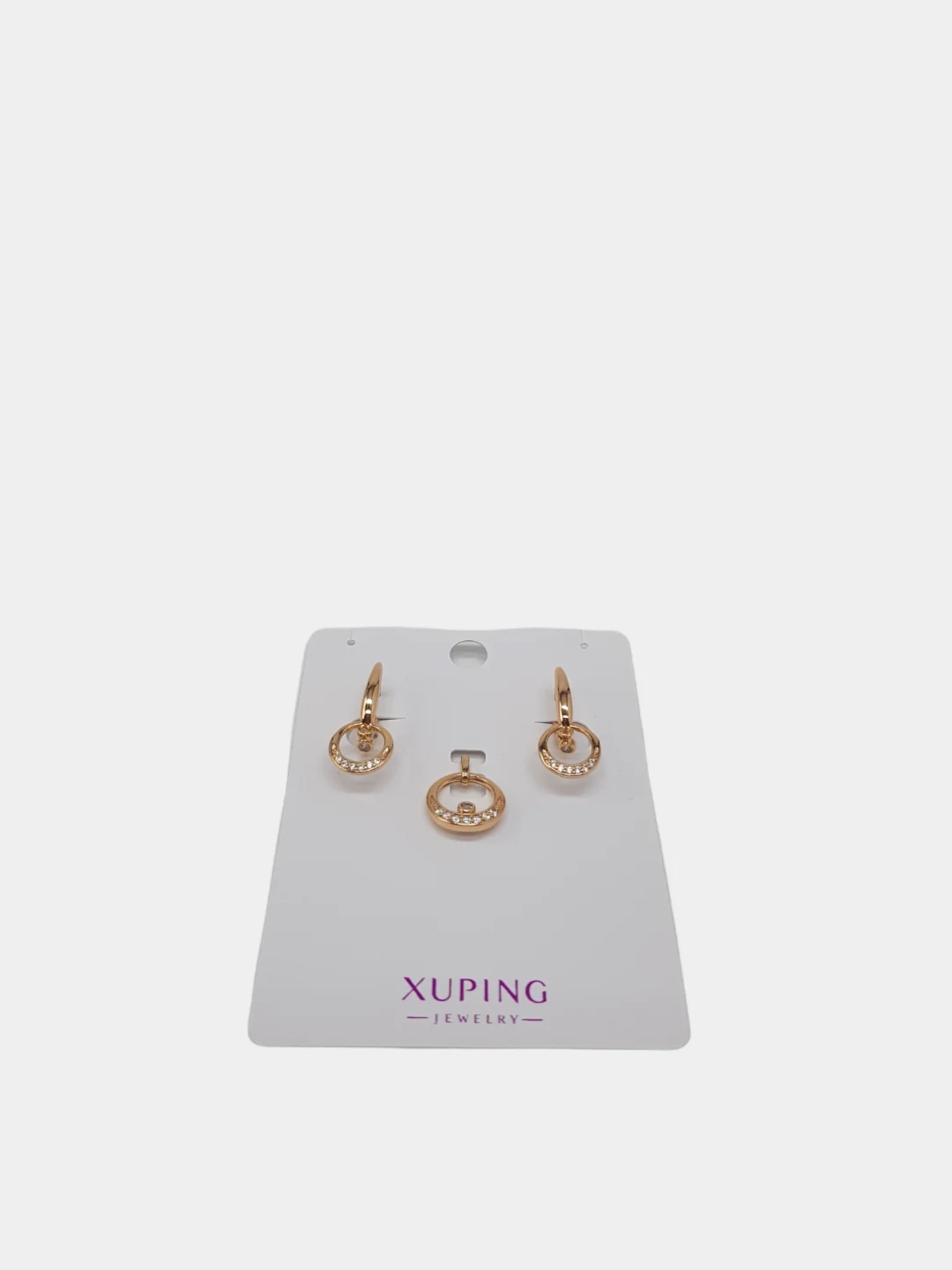 Золотой комплект: серьги и кулон Xuping Jewelry