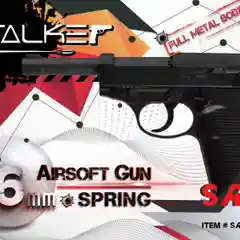 Страйкбольный пневматический пистолет Stalker SA38 Spring (Walther P38) Вальтер 6 мм
