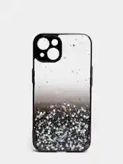 Черный чехол для iPhone 11 12 13 14 Pro Max 7 8 X XS XR mini Plus айфон про макс с блестками