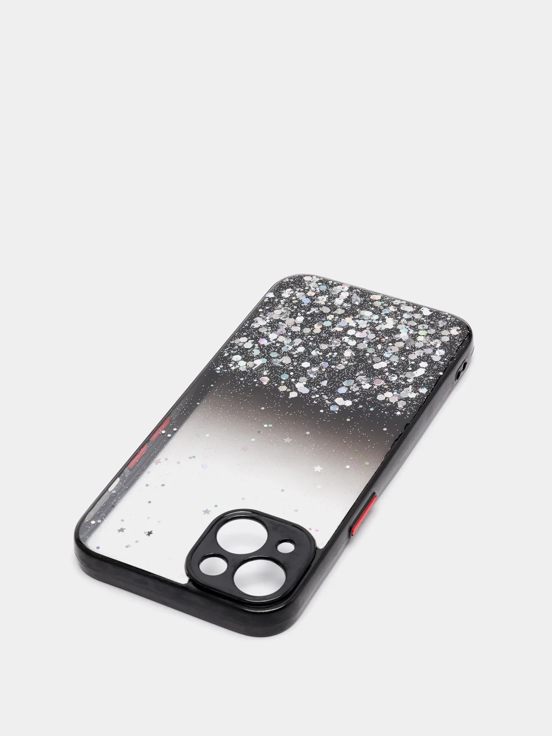 Черный чехол для iPhone 11 12 13 14 Pro Max 7 8 X XS XR mini Plus айфон про макс с блестками