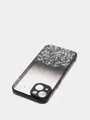 Черный чехол для iPhone 11 12 13 14 Pro Max 7 8 X XS XR mini Plus айфон про макс с блестками