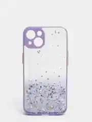Фиолетовый чехол для iPhone 11 12 13 14 Pro Max 7 8 X XS XR mini Plus айфон про макс с блестками