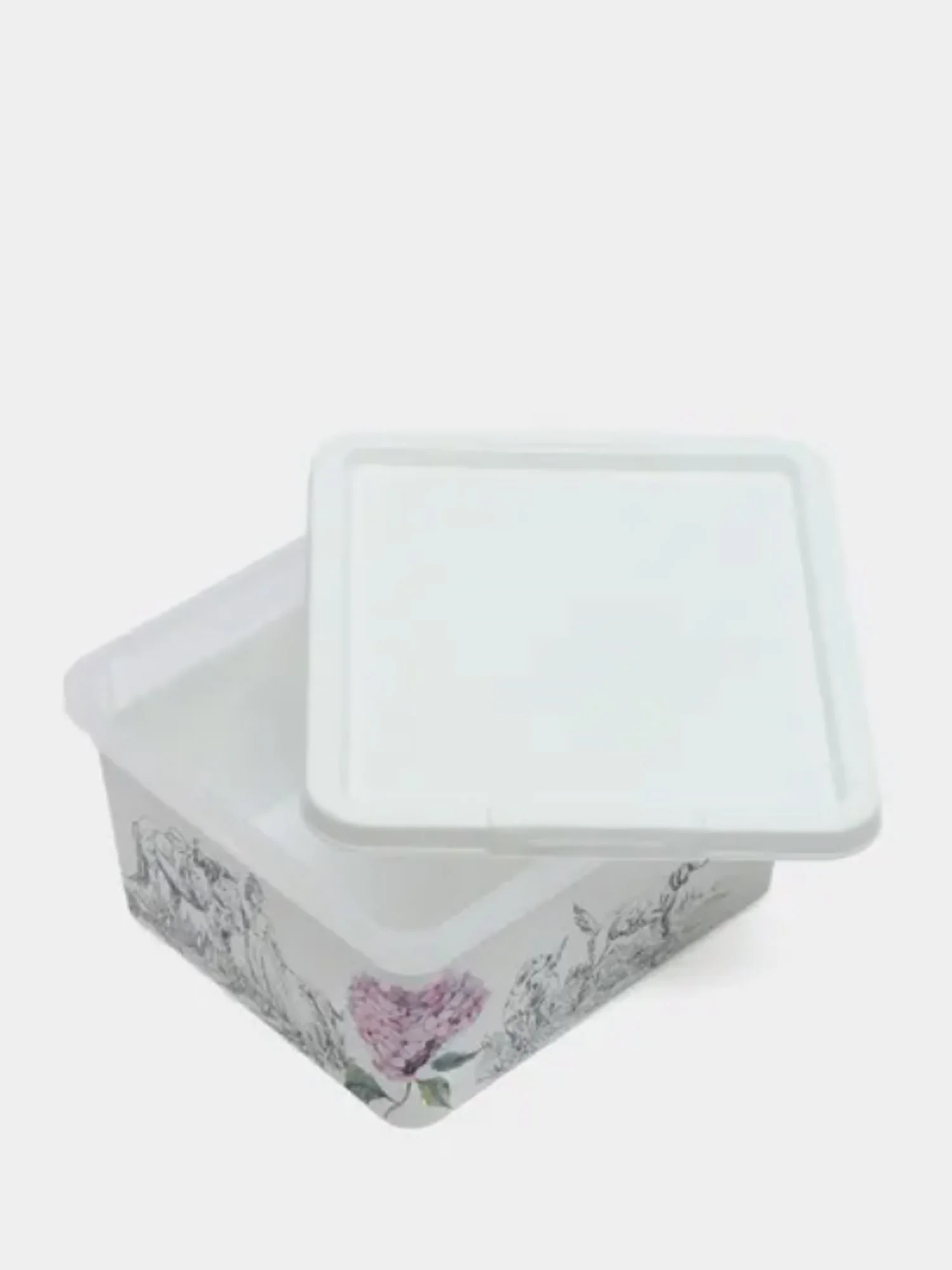 Белый прямоугольная коробка "Toile de jouy"