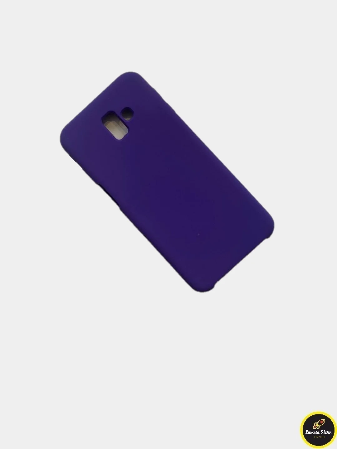 Фиолетовый защитный силиконовый чехол Silicone Cover для Samsung J6 Plus