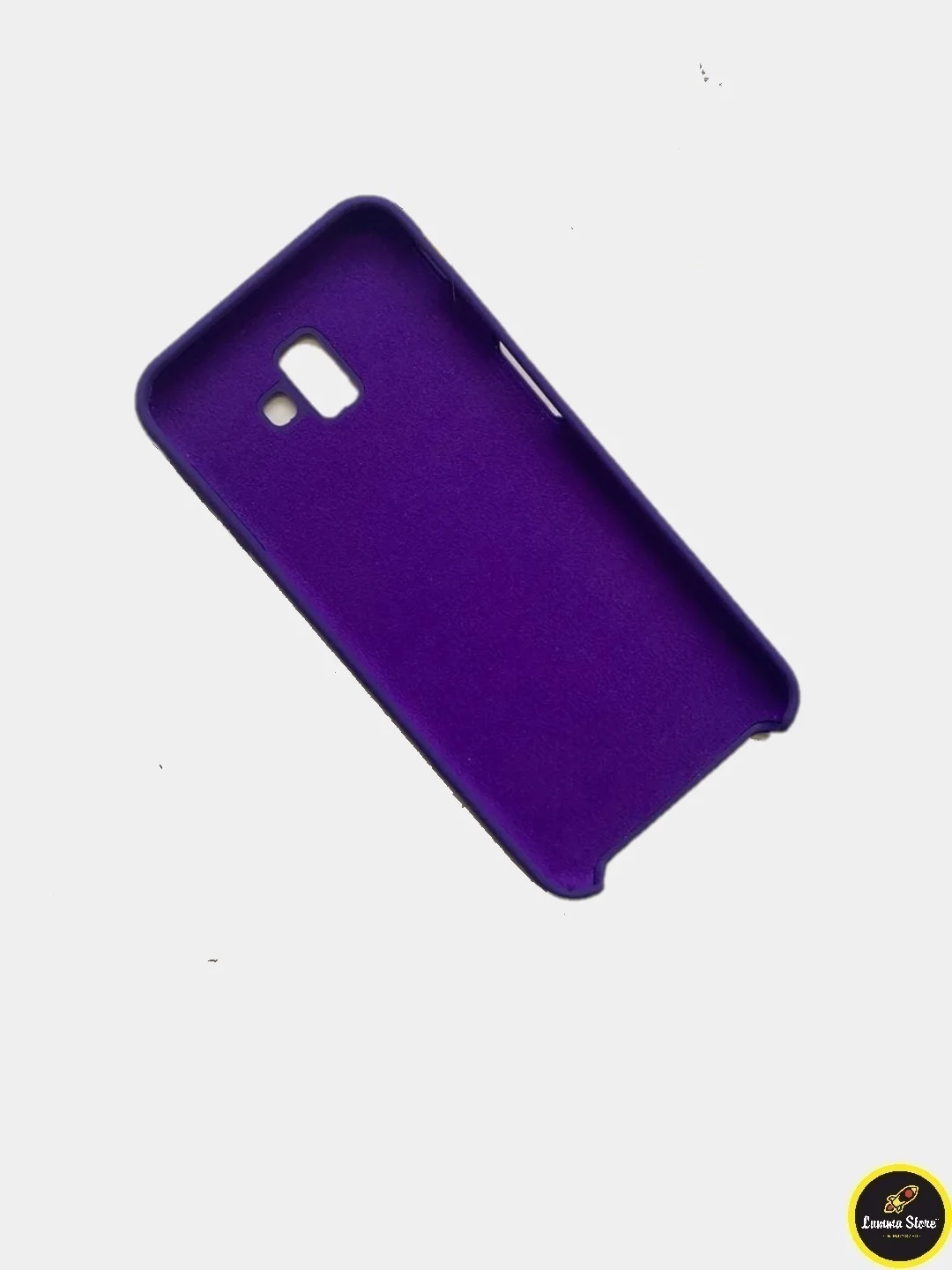 Фиолетовый защитный силиконовый чехол Silicone Cover для Samsung J6 Plus