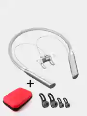 Белый беспроводные наушники-вкладыши в чехле / Bluetooth наушники для спорта / Блютуз гарнитура