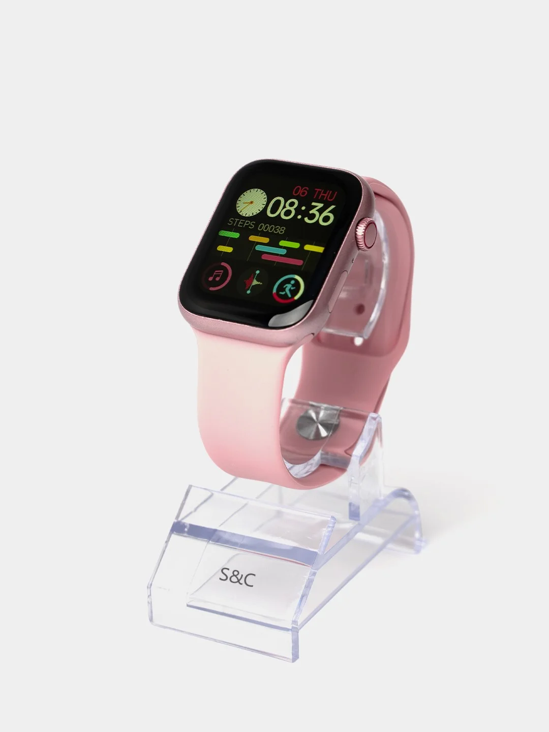 Розовый умные смарт-часы M7 Prо, M7 Plus, M7 Mini Smart Watch Series 7, 45 mm
