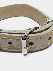 Белый ошейник для крупных собак из сыромятной кожи, два слоя, особой прочности
