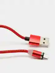 Белый магнитный кабель microUSB, type-C, Lightning