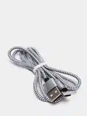Серебряный магнитный кабель microUSB, type-C, Lightning