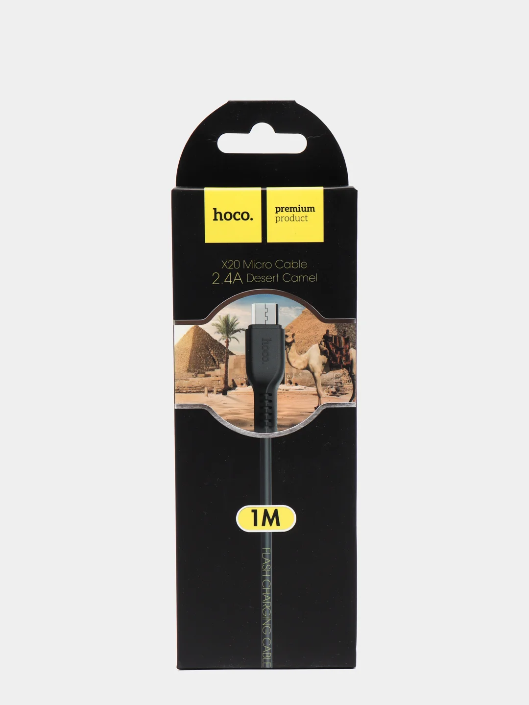 Черный кабель micro-USB (Android) Hoco X20 (1 м, 2.4 A)