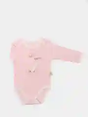 Розовый боди с длинным рукавом