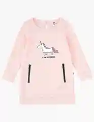 Платье для девочки розовое единорог Mini Maxi