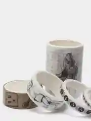 Коричневый клейкая декоративная лента в наборе, 7 штук,0.5 см/0,8 см/1.5 см /2,5 см /5,3 см х 2 м