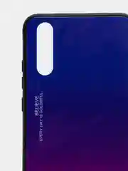 Темно-синий градиентный чехол из закалённого стекла для Honor Huawei 8A,8X,9X,10I,10LITE,P20,P30,8S,Y5