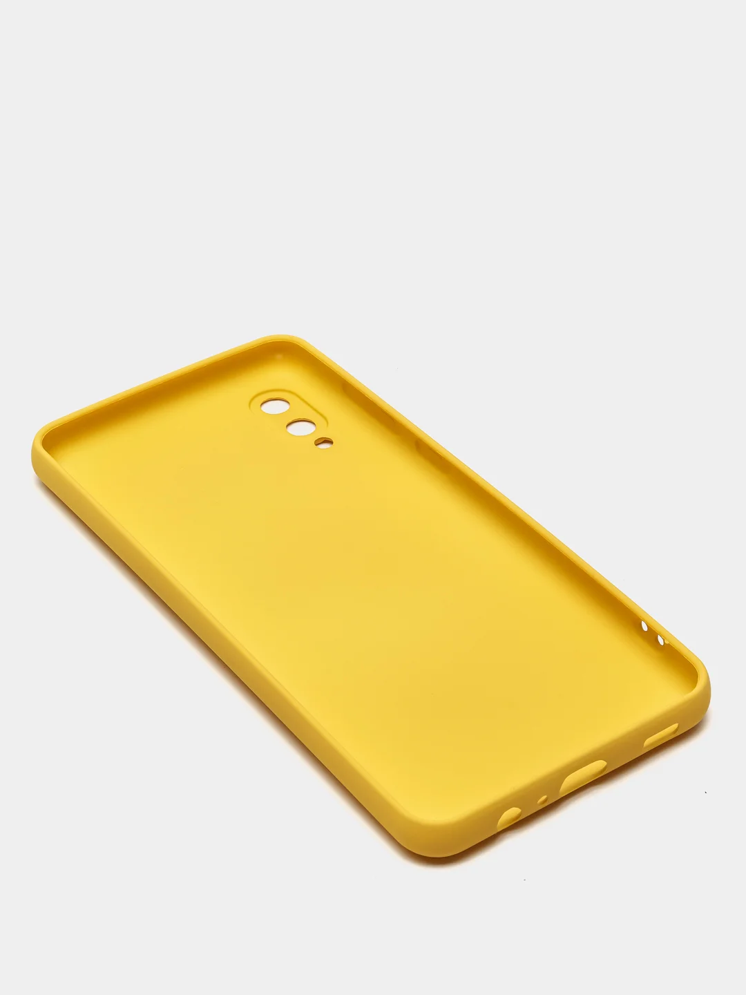 Желтый чехол Samsung Galaxy A02, силиконовый, рифленый
