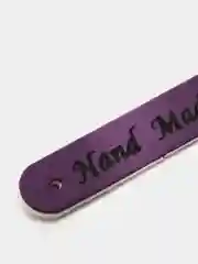 Фиолетовый бирка "Hand made", экокожа, 5 штук