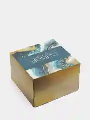 Золотой коробка складная "Цветочная", 30 х 30 х 19 см