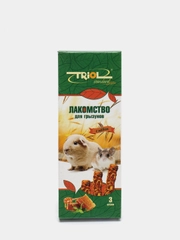 Лакомство для грызунов с мёдом, уп. 3 шт, 80г Triol Зерновая палочка