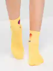 Желтый носки высокие унисекс Likee