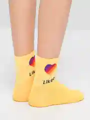 Белый носки высокие унисекс Likee